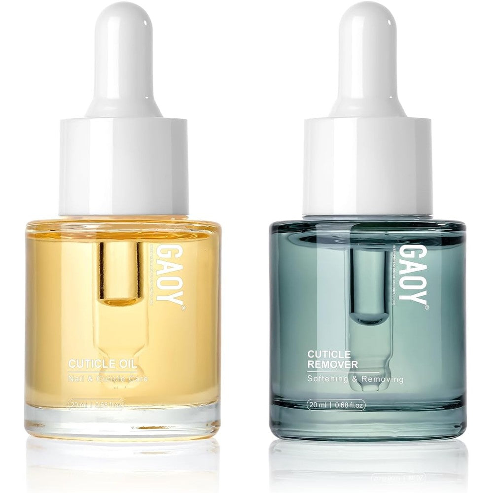 GAOY cuticle care kit bottles of cuticle oil and softener for nail growth
