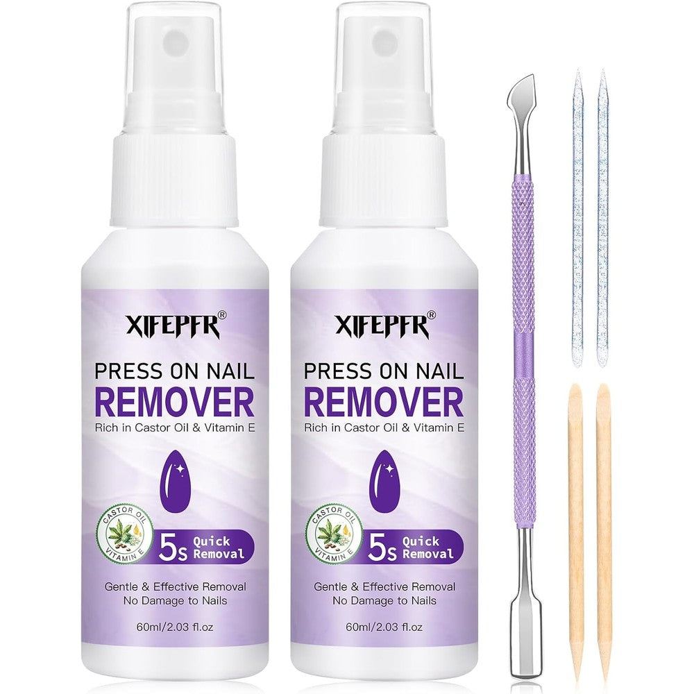 Gellen Nail Glue Remover Kit front view with two bottles