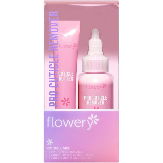 Flowery Pro Cuticle Remover Kit front view packaging