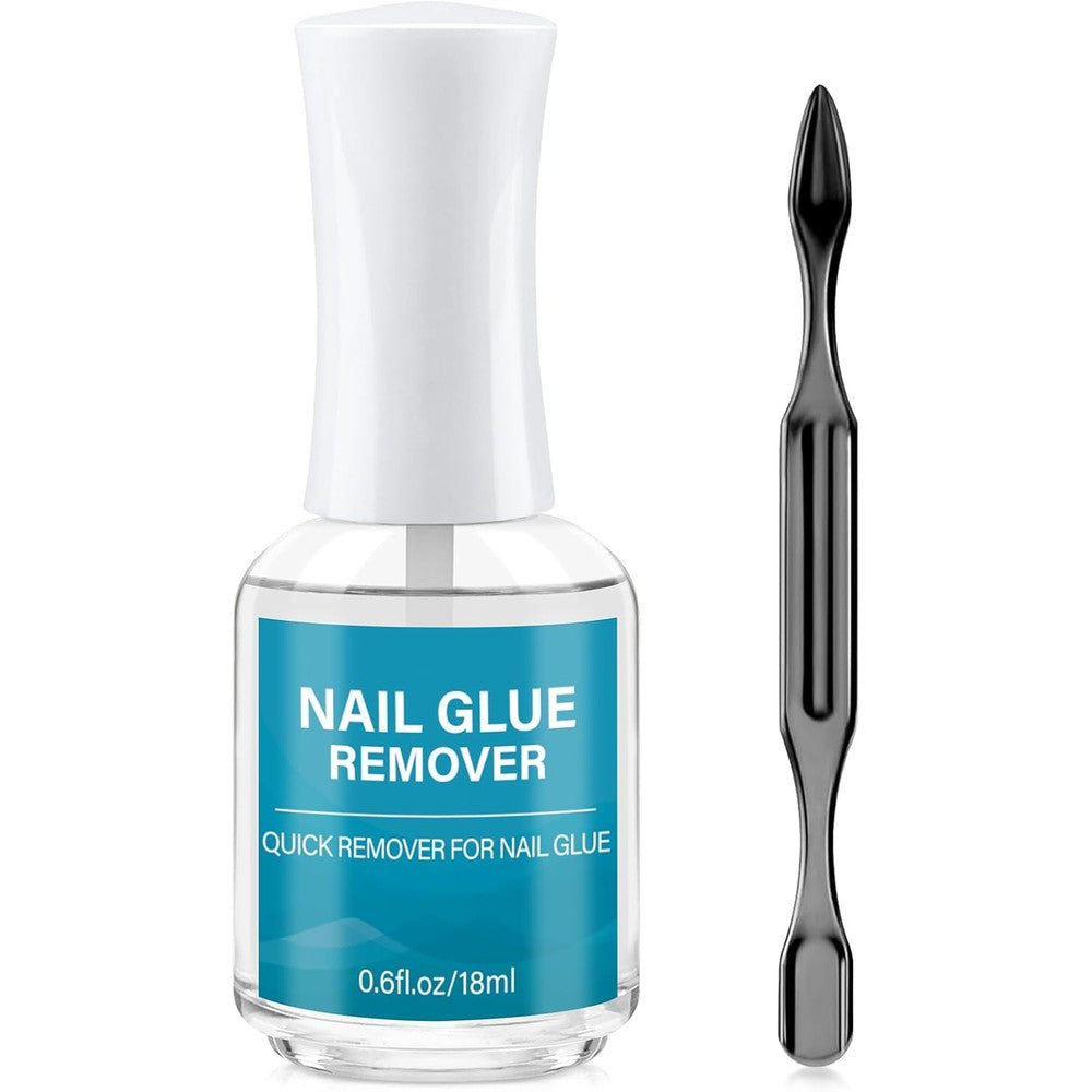 Exsivia nail glue remover bottle front view for press-on nails