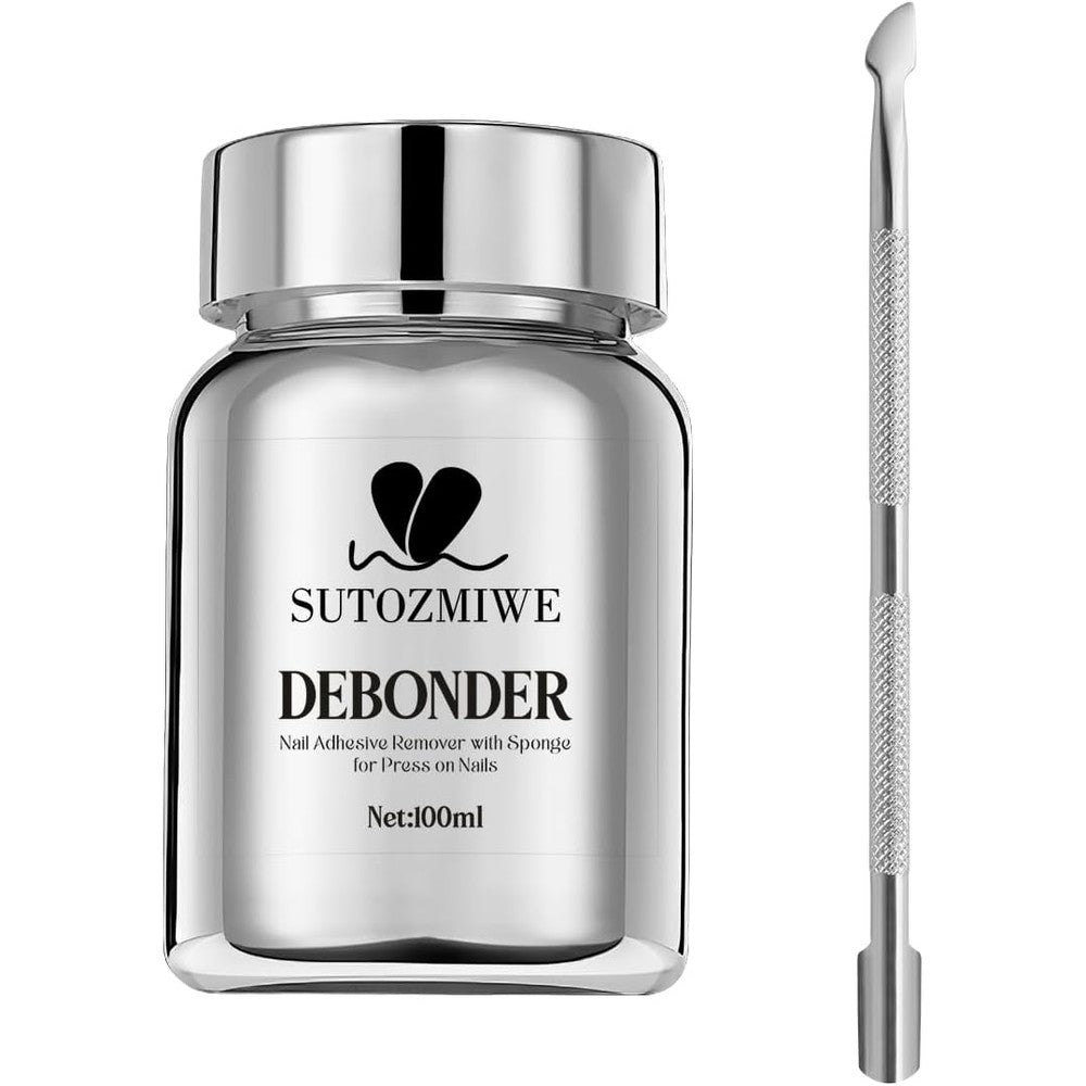 Sutozmiwe nail glue remover 100ml bottle with sponge jar