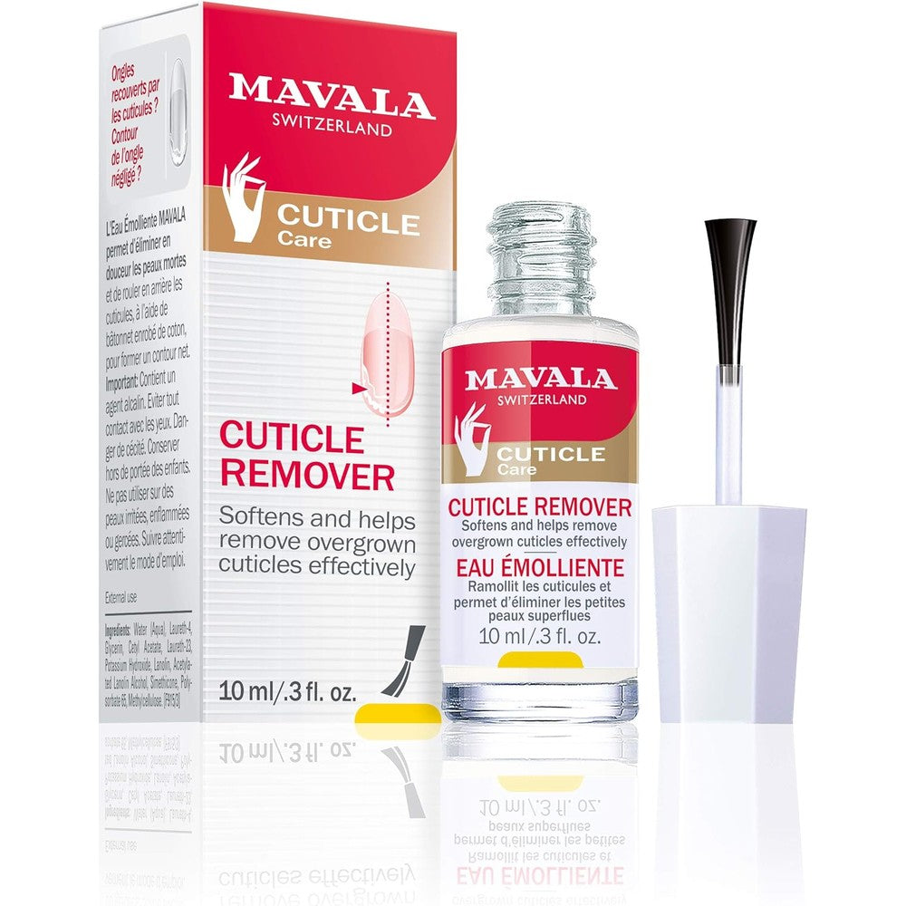 Mavala Cuticle Remover liquid bottle front view for nail care