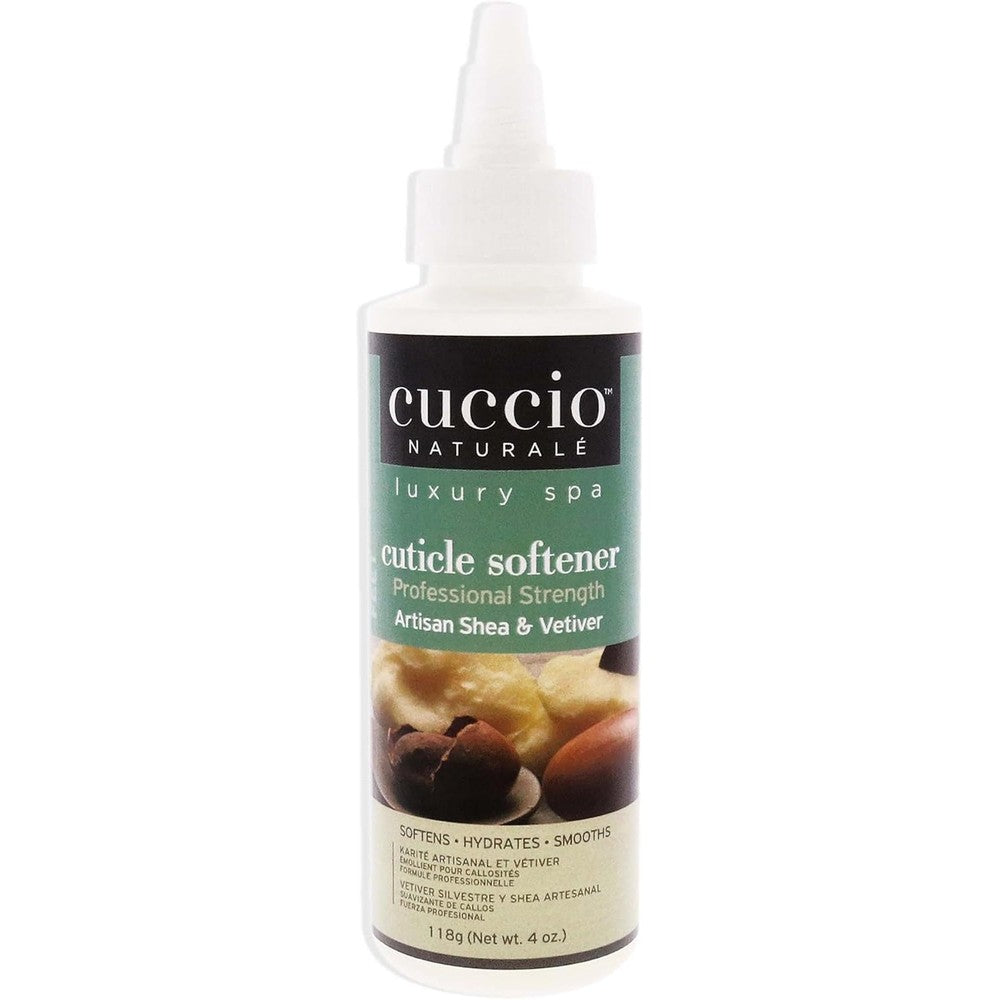 Cuccio Naturale Cuticle Softener Artisan Shea and Vetiver 4 Fluid Ounce bottle front view
