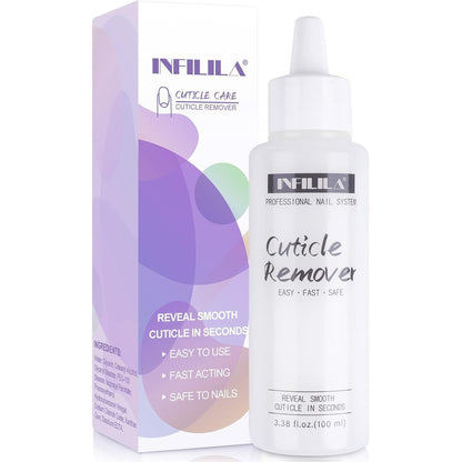 Nxj Infilila Cuticle Softener and Remover 100ml front view bottle