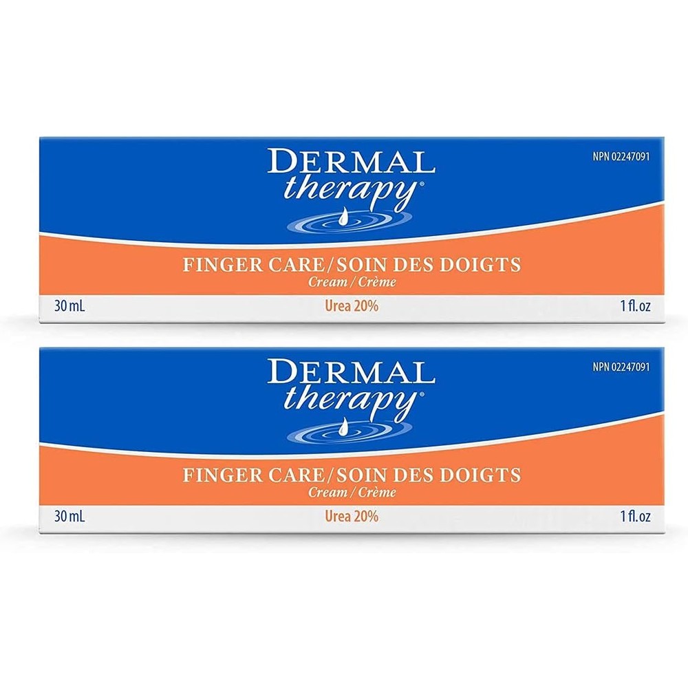 Dermal Therapy Finger Care Cream front view showing 2 pack packaging