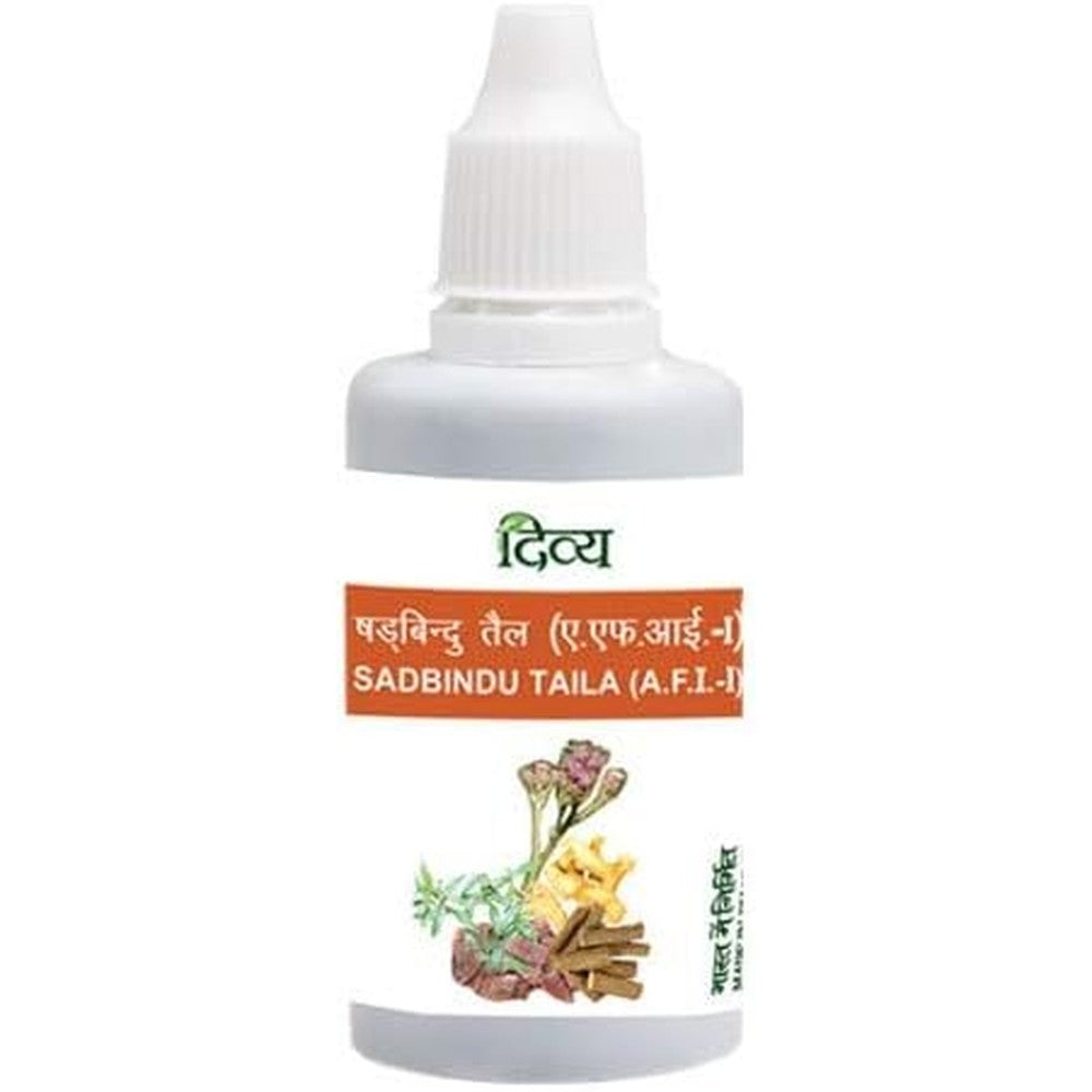 Patanjali Divya Shadbindu Tail 40ml bottle front view for Ayurvedic nasal treatment
