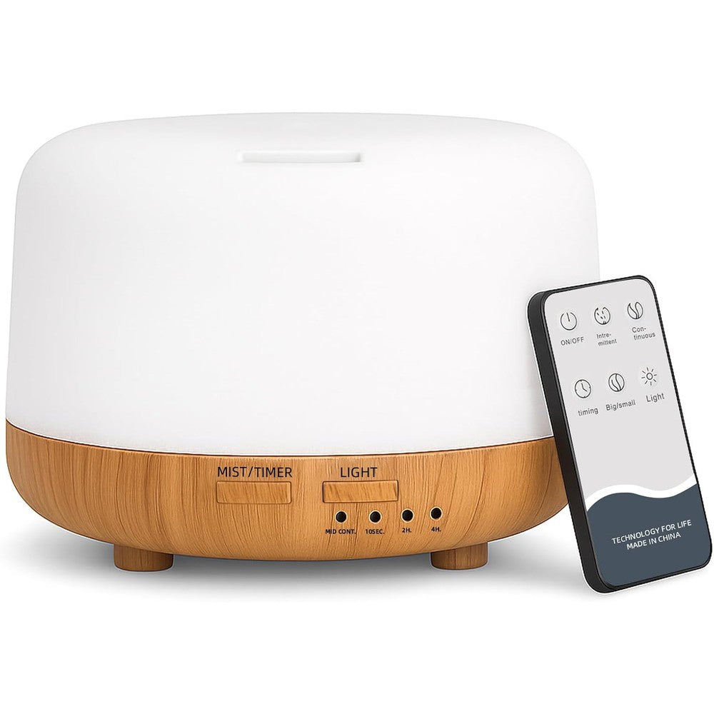 SPLITSKY Aromatherapy Essential Oil Diffuser front view with wood grain finish.