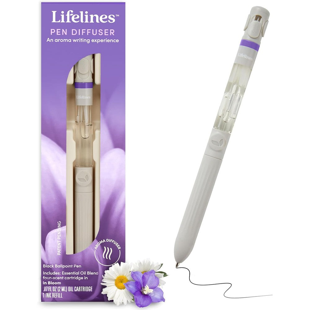 Lifelines Pen Diffuser In Bloom front view aromatherapy writing tool