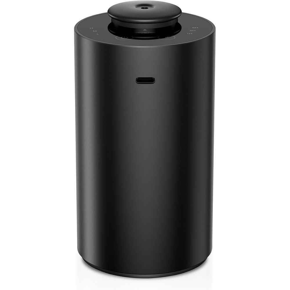 Airversa Waterless Essential Oil Diffuser ANX Metal Black front view for aromatherapy.