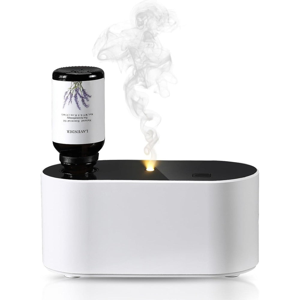 Lecdura waterless essential oil diffuser front view in black for home aromatherapy.