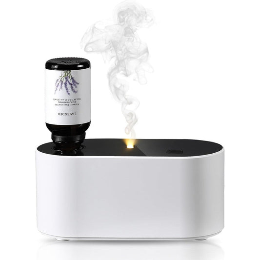 Lecdura waterless essential oil diffuser front view in black for home aromatherapy.
