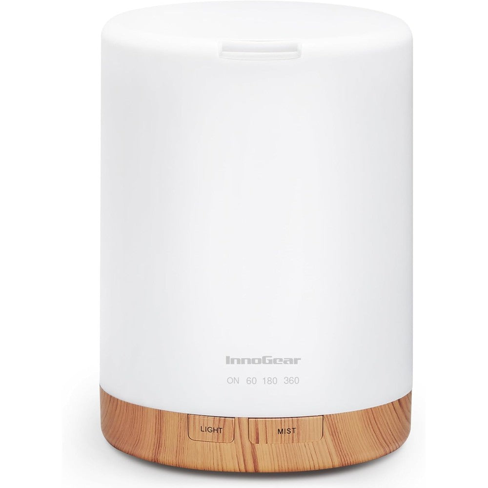 InnoGear 300ml Essential Oil Diffuser front view for aromatherapy.