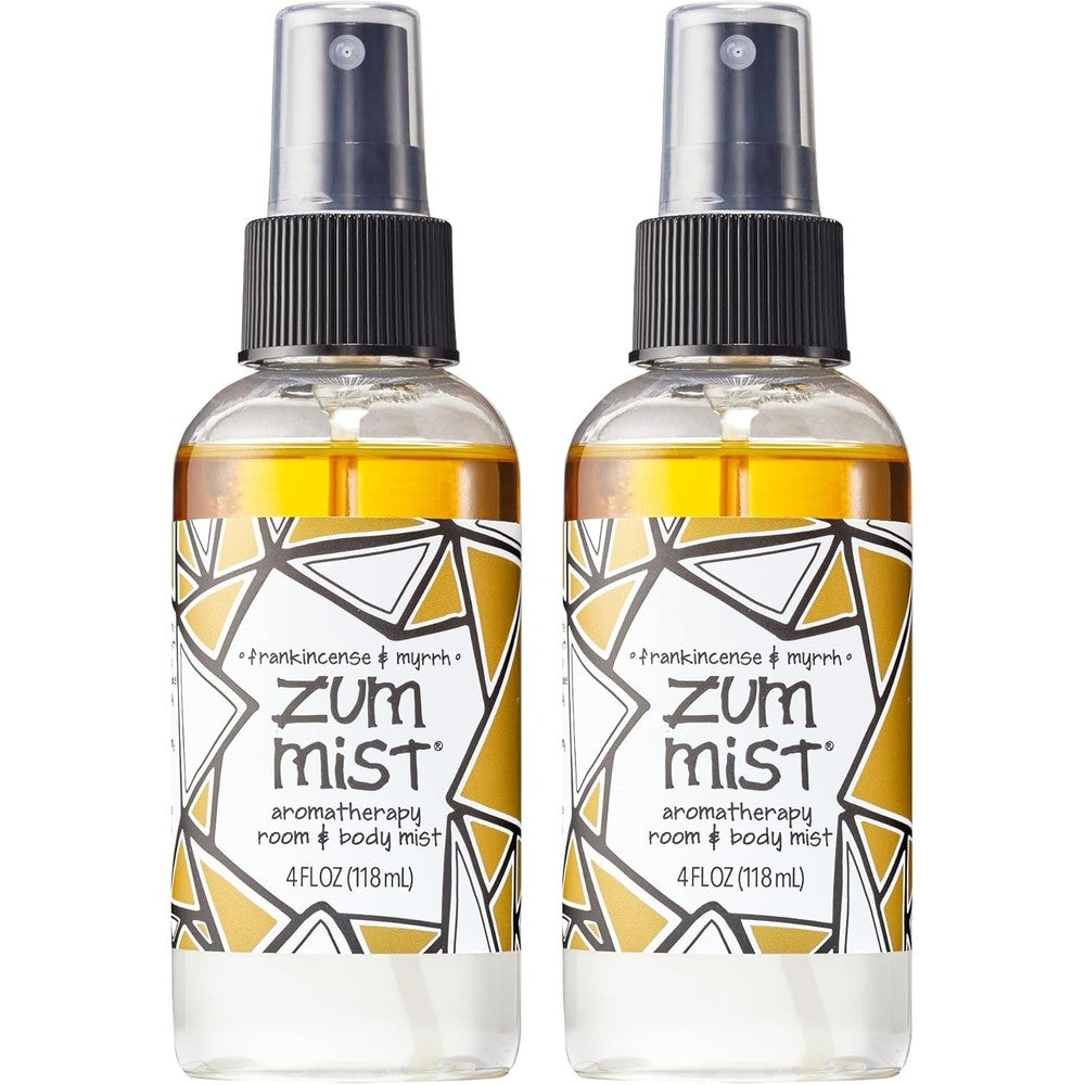 Indigo Wild Zum Mist Frankincense and Myrrh front view 2 pack aromatherapy spray