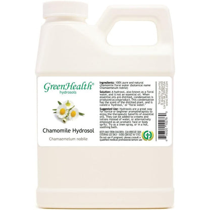 GreenHealth Chamomile Hydrosol 16 Fluid Ounce bulk refill jug front view