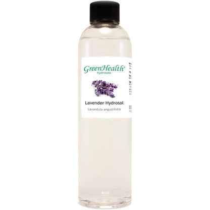 GreenHealth Lavender Hydrosol 8 Fluid Ounce bottle front view pure floral water