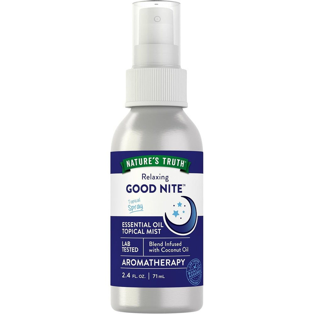 Nature's Truth Good Nite Essential Oil Mist 2.4 Fluid Ounce front view bottle