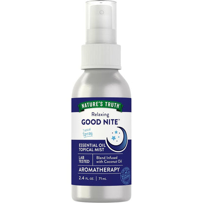 Nature's Truth Good Nite Essential Oil Mist 2.4 Fluid Ounce front view bottle