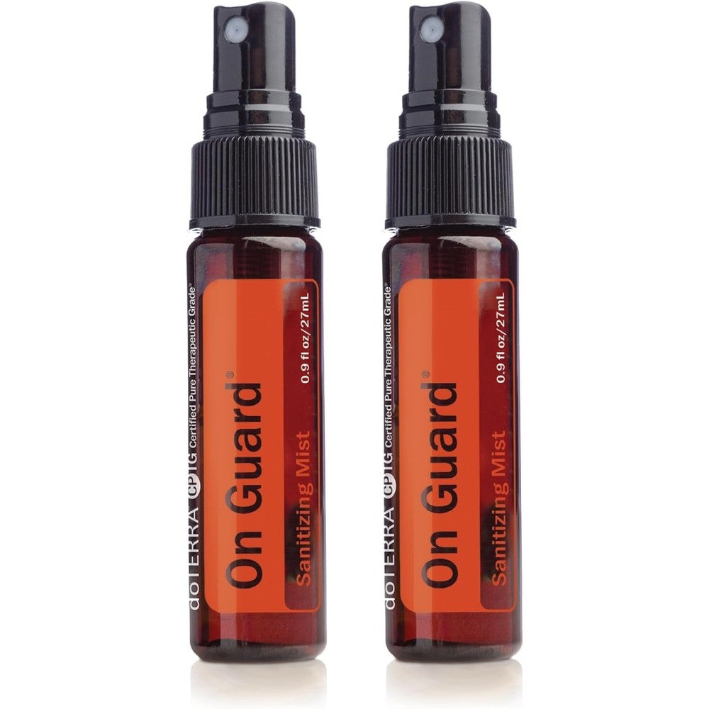 doTERRA On Guard Sanitizing Mist 2 Pack front view natural hand sanitizer