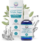 Heal The Masses White Sage Smudge Spray front view bottle for energy clearing