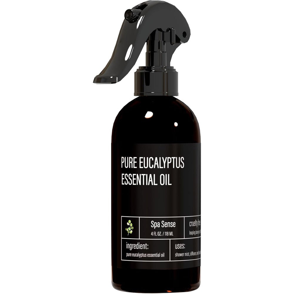 Spa Sense Pure Eucalyptus Oil Shower Mist 4 Ounce front view authentic aromatherapy spray