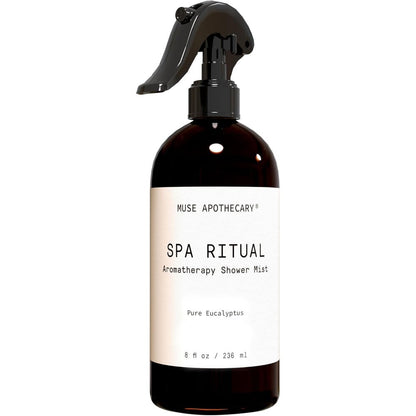 Muse Apothecary Spa Ritual Eucalyptus Shower Mist 8 Fluid Ounce front view bottle