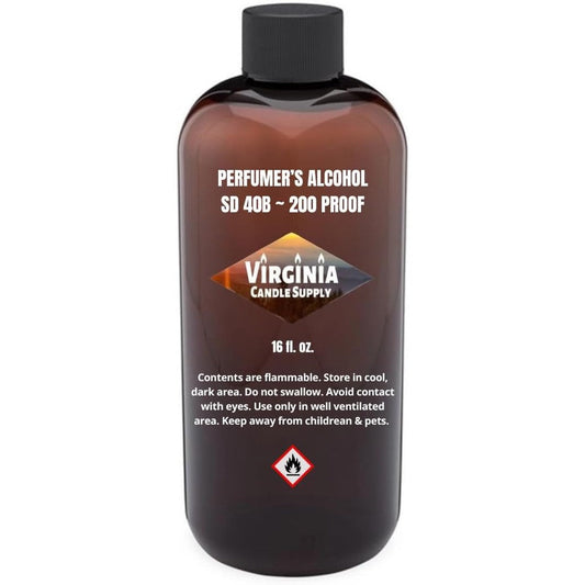Virginia Candle Supply Perfumer's Alcohol 16 ounce bottle front view for fragrance making.