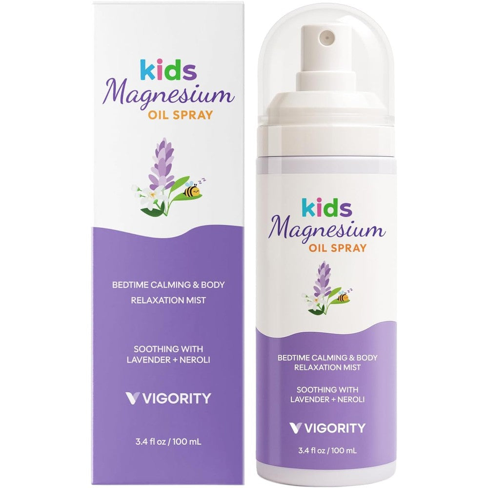 Vigority Kids Magnesium Sleep Spray front view for bedtime relaxation