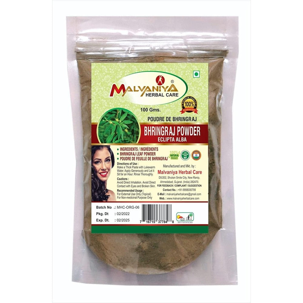 Adamya Bhringraj Leaves Eclipta Alba Powder front view for natural hair growth