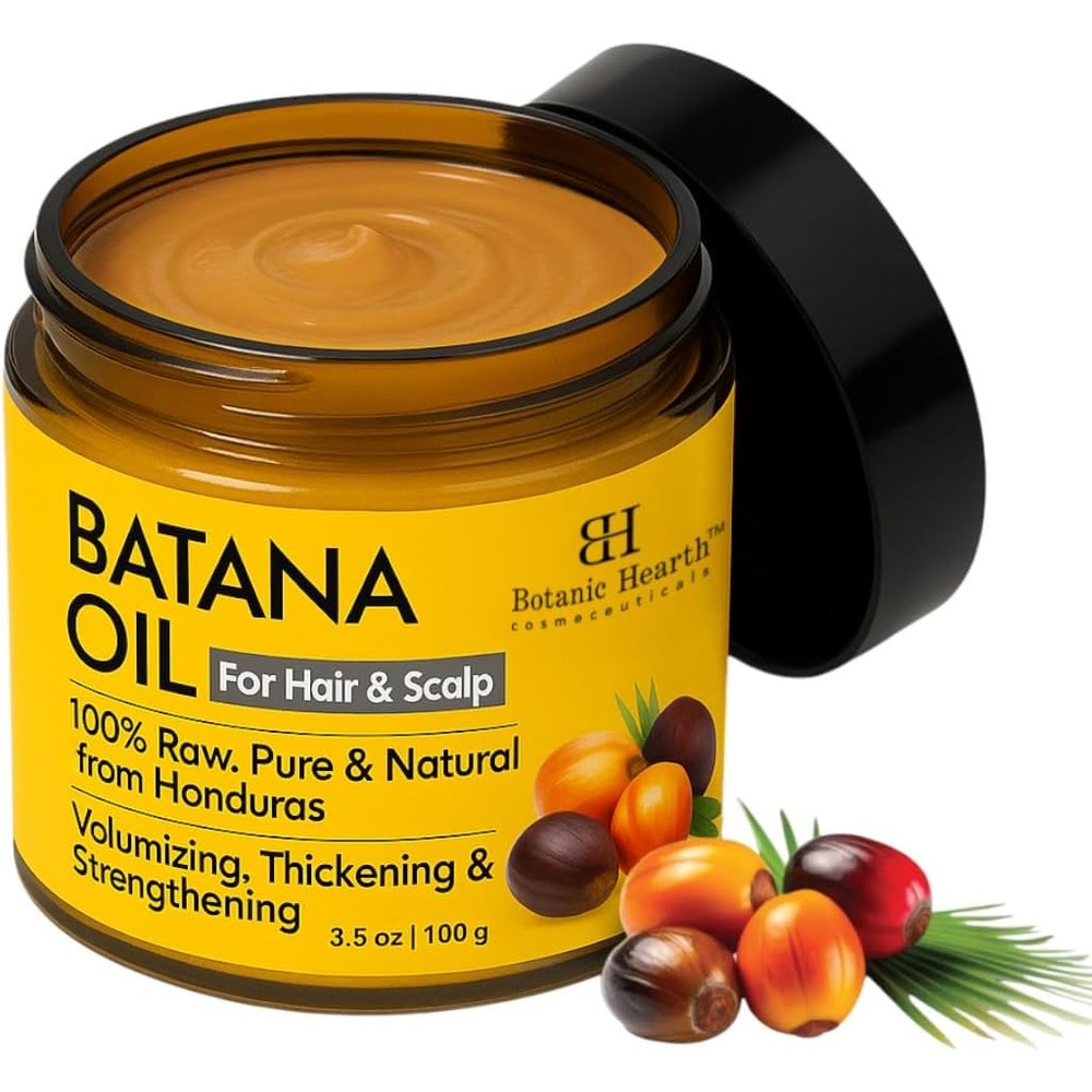 Botanic Hearth Raw Batana Oil front view 100% pure hair growth treatment