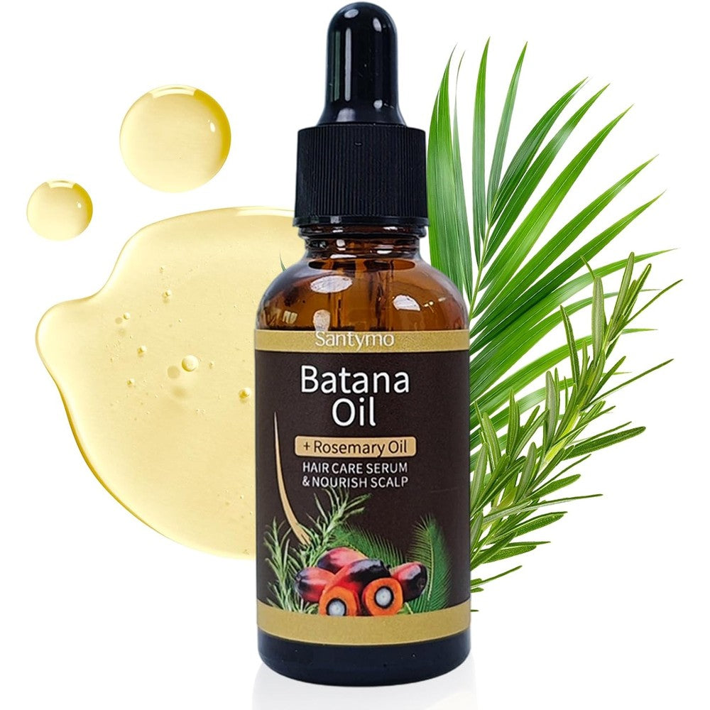 Santymo Batana and Rosemary Hair Growth Oil front view for scalp treatment.