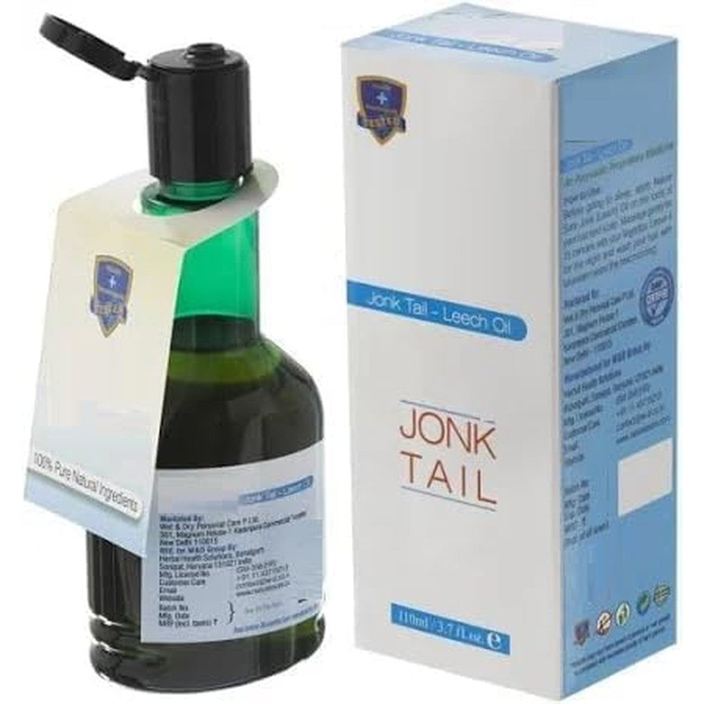 Nature Sure Jonk Tail Leech Oil 110ml front view bottle for hair growth treatment.