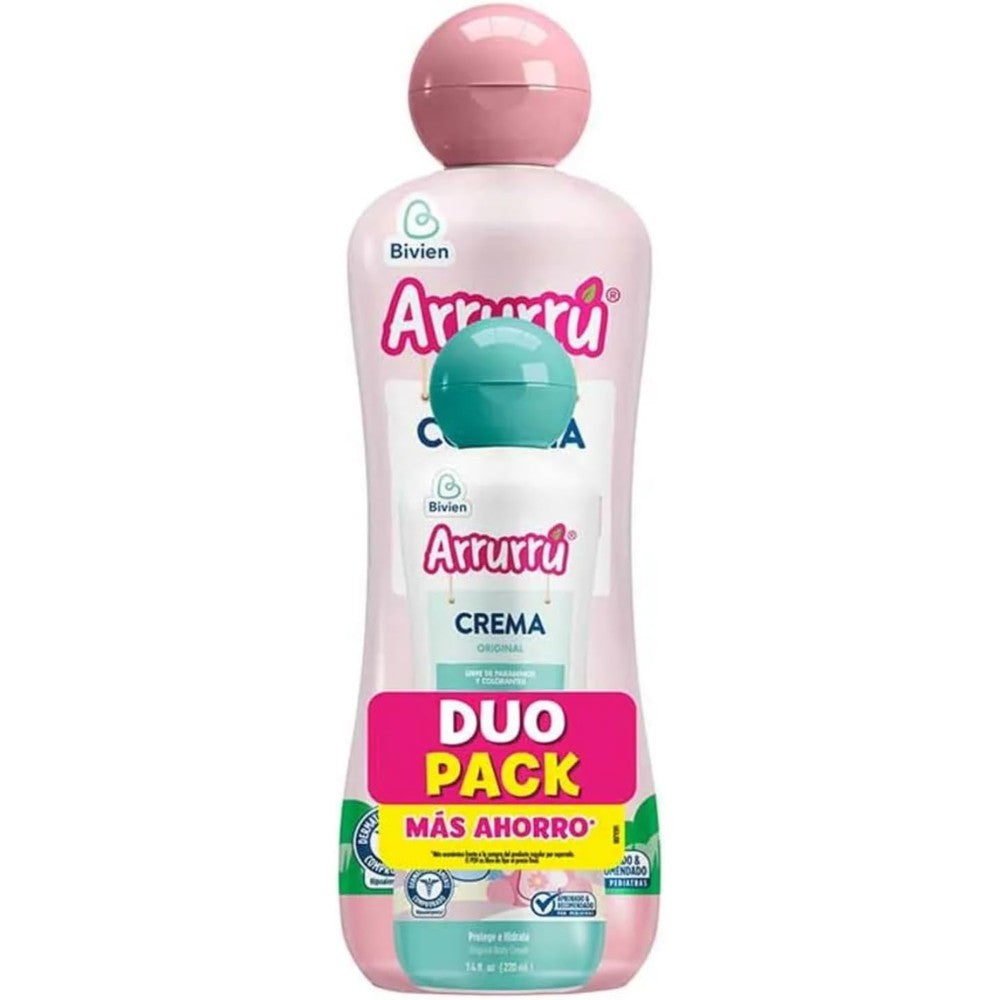 Arrurru Naturals Duo Pack Rosado pink cologne and original cream front view