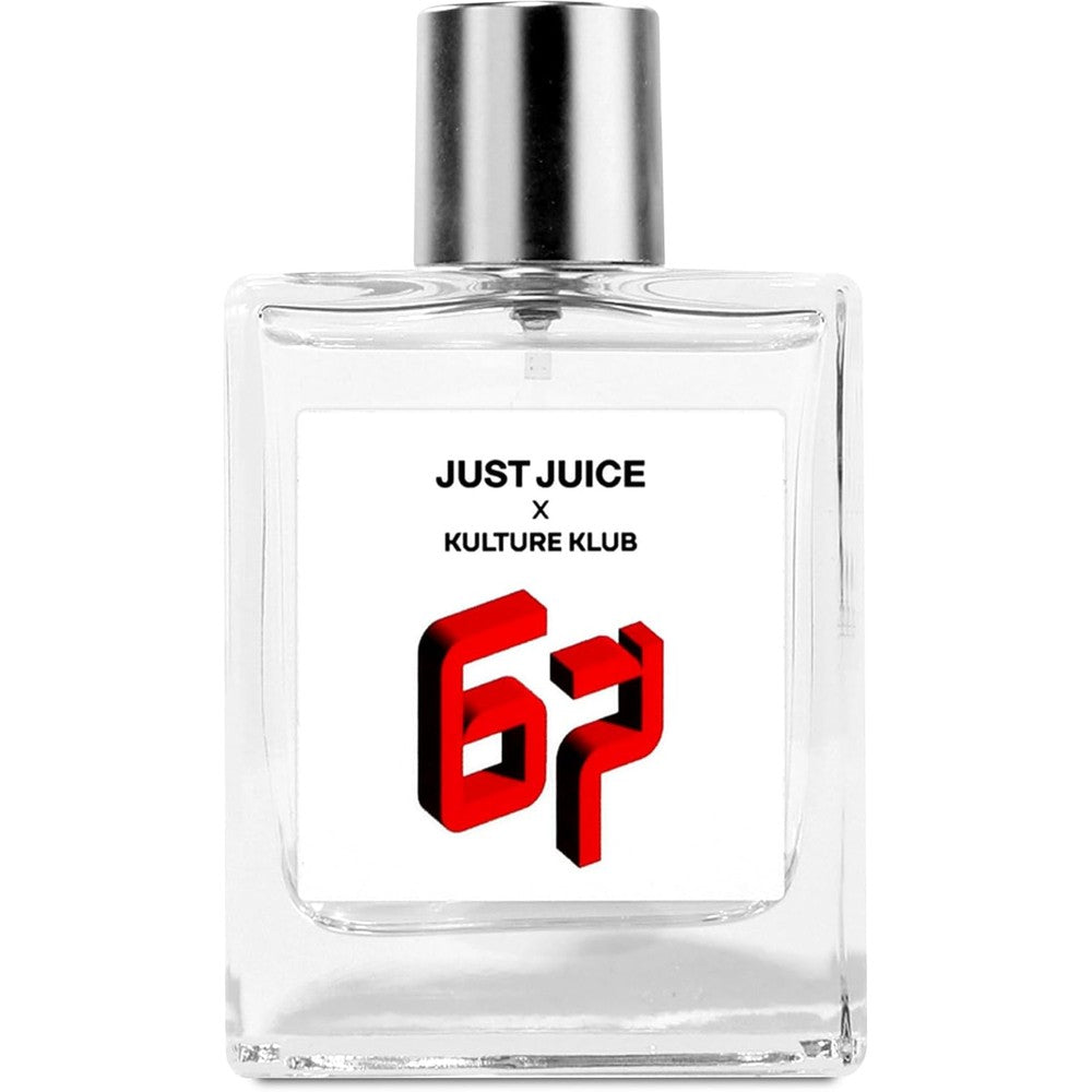 Just Juice Kulture Klub 67 Unisex Eau De Toilette front view showing the signature red graphic bottle label.