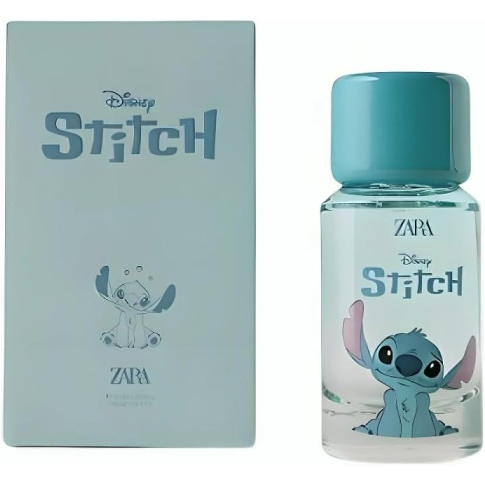 Zara Stitch Disney Eau De Toilette 50 ML front view bottle showing official character artwork.