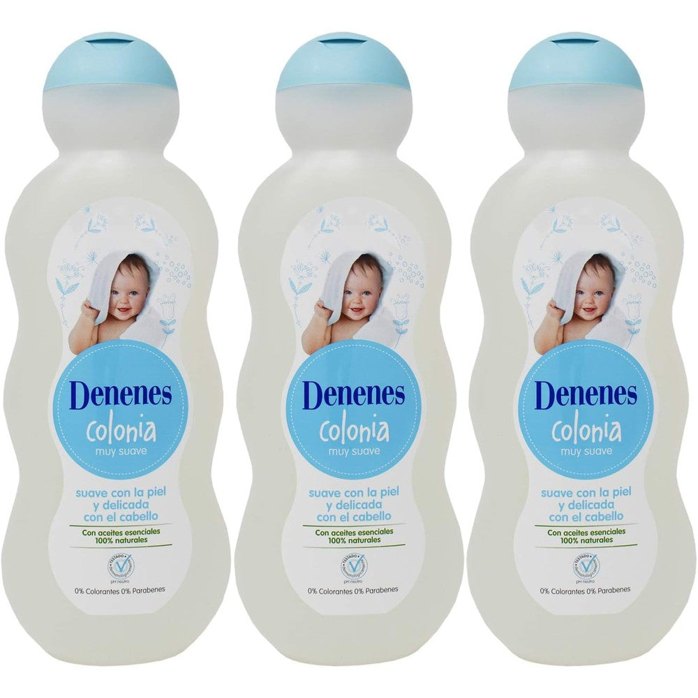 Marca Denenes Baby Cologne three pack front view authentic imported baby fragrance