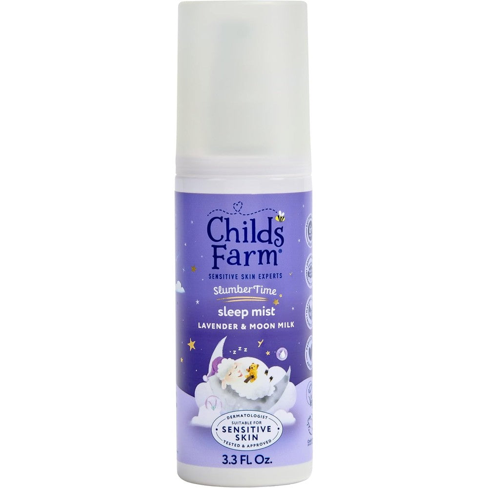 Childs Farm SlumberTime Sleep Mist front view bottle for baby sleep routine