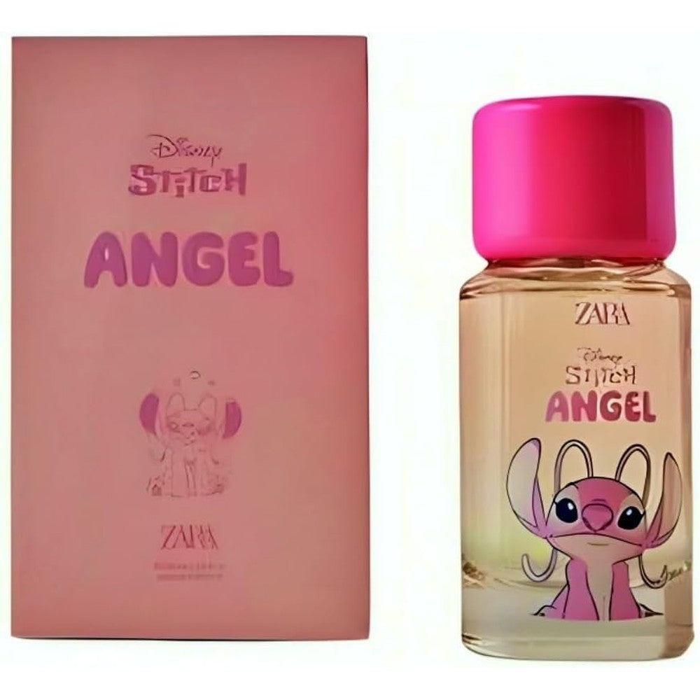 Zara Stitch Angel Disney perfume for girls front view 50ml bottle with pink lid