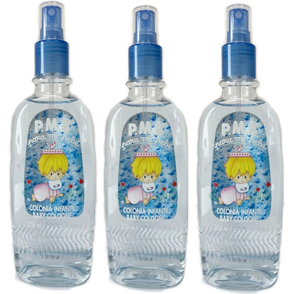 Para Mi Bebe Cologne Colonia Infantil Boys Spray front view showing the light blue bottle packaging.