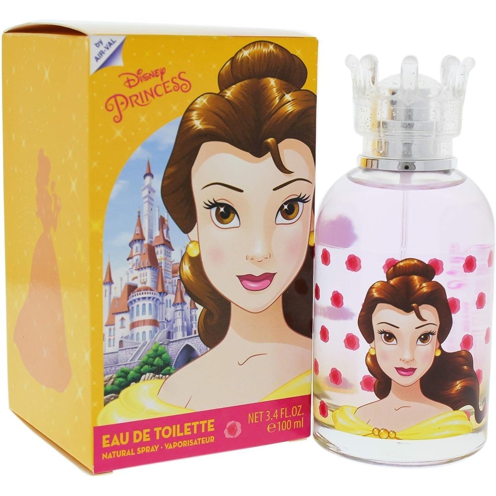 Air-Val International Disney Princess Belle Eau de Toilette kids perfume front view packaging.