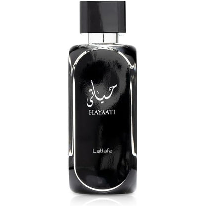 Lattafa Hayaati Black Eau de Parfum 100ml bottle front view