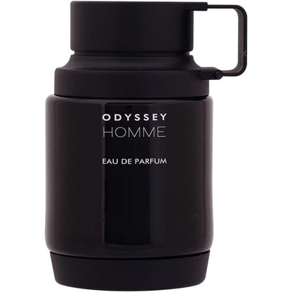 Armaf Odyssey Homme Eau De Parfum 100ml bottle front view featuring the unique black flask design.