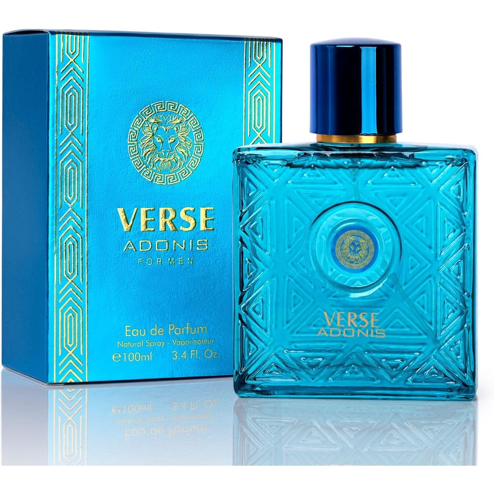 NovoGlow Verse Adonis Eau De Parfum for Men 100ml front view bottle showing premium packaging.