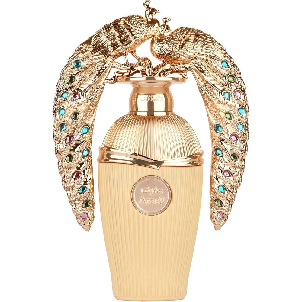 Lattafa Afeef Unisex Eau de Parfum 100ml premium bottle front view showcasing the luxurious packaging.