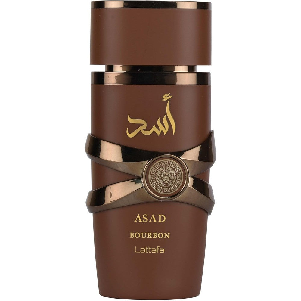 Lattafa Asad Bourbon Unisex Eau De Parfum bottle front view luxury Arabian perfume