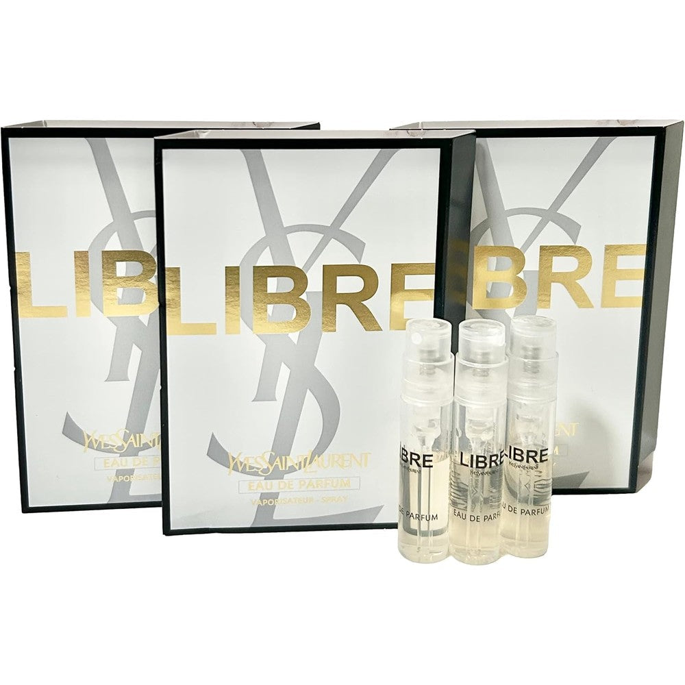 Yves Saint Laurent YSL Libre Eau De Parfum Miniature Travel Spray Set front view on display