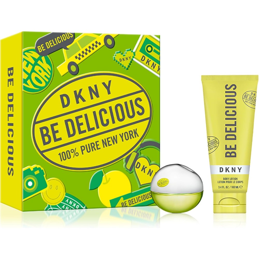 DKNY Be Delicious 2 piece gift set front view with perfume and lotion