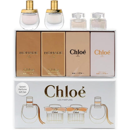 Chloé Perfume For Women Mini Variety Gift Set front view of the premium white exterior packaging box.