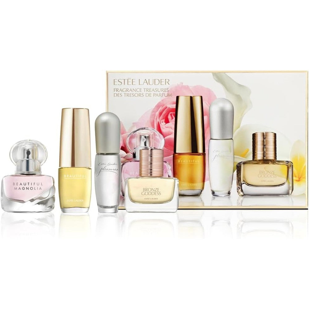 Estee Lauder Fragrance Treasures 4-piece travel size gift set front view