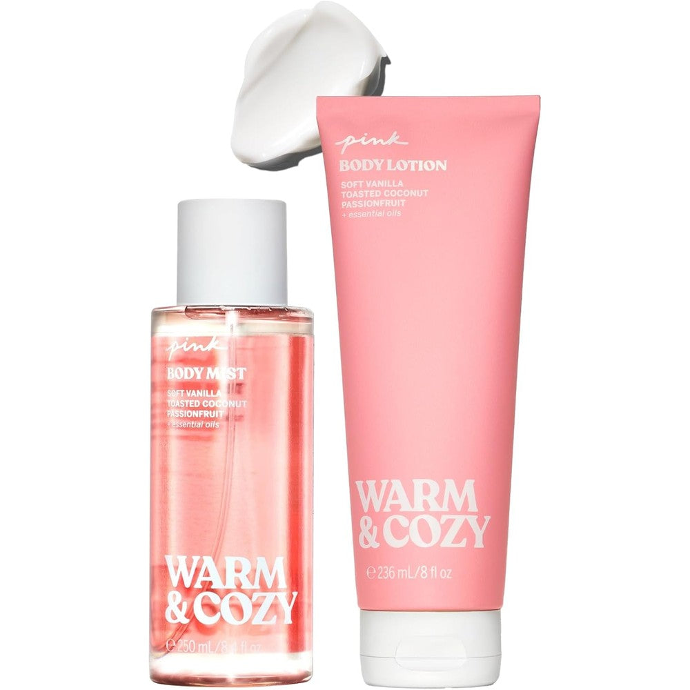 Victoria's Secret Pink Warm and Cozy Mist and Lotion set front view