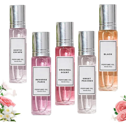 Orgrul Venom Pheromone Perfume Collection for women front view showcasing five individual roll on bottles
